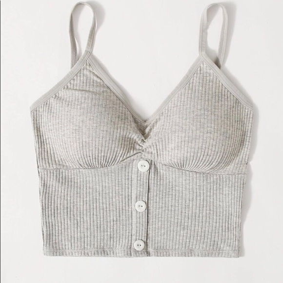 Cropped Tank with Button Detail - Picture 4 of 8